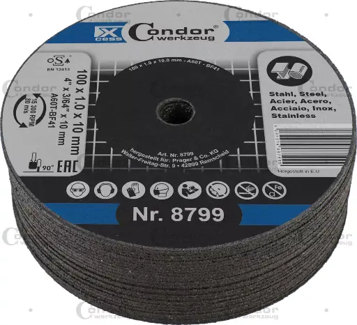 [8799-25] CONDOR KATKAISULAIKKA 100X1MM 10MM REIKÄ 25 KPL