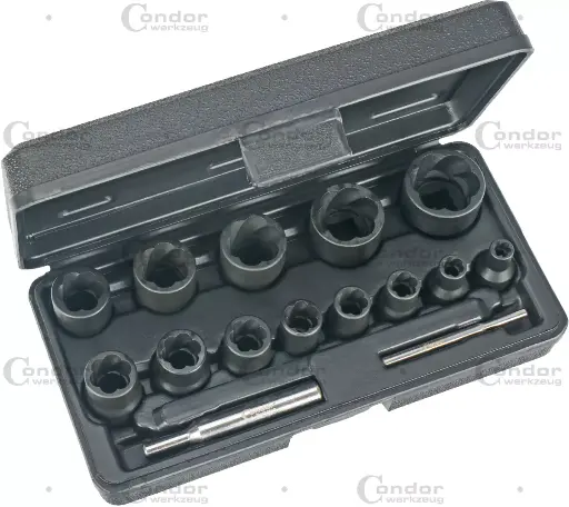 [2115] CONDOR ERIKOIS HYLSYSARJA VASTAKIERRE PROFIILI 15 OSAA 1/4+1/2" 6