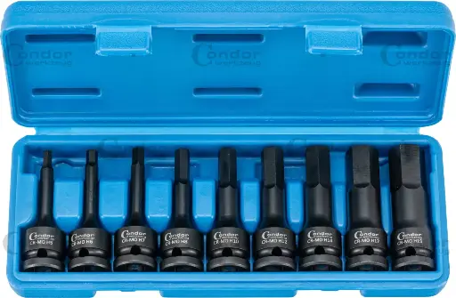 [5215] CONDOR 1/2' KUUSIOKOLO VOIMA KÄRKIHYLSYSARJA 4-19 MM 9 OSAA