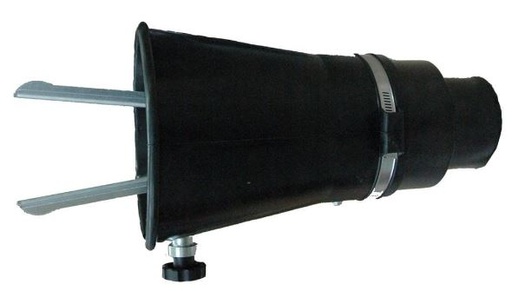 [BN-100/200-PI] PAKOKAASUKUMISUUTIN D100/200 MM AVAUTUVA PIHTI L=215 MM, SONDIAUKKO