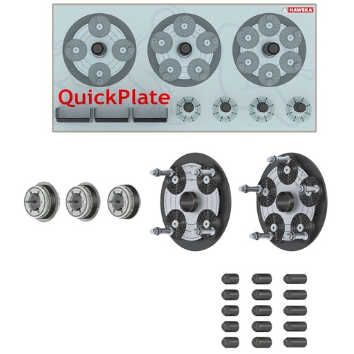 [210400008] QUICKPLATE-SARJA 4-/5-HOLES + DUOEXPERT #1,#2,#3 MEKAANINEN KIINNITYS