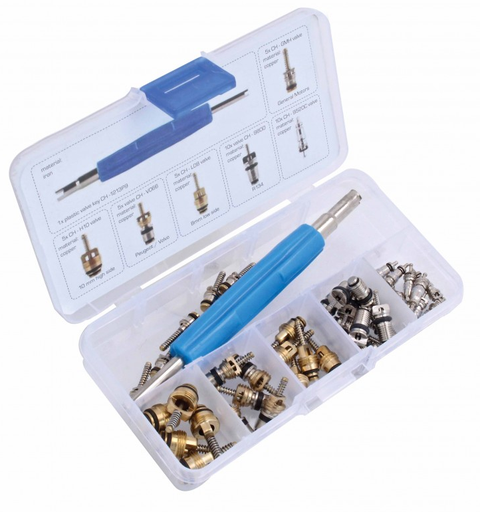 [VENTILKIT-BASIC] YLEISVENTTIILISARJA 6 ERI VENTIILIÄ JA AVAIN