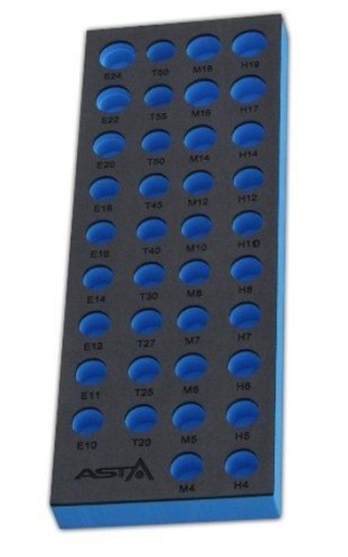 [APF-1] FOAM MODUULI tyhjä 38kpl 1/2 hylsylle 390x140mm