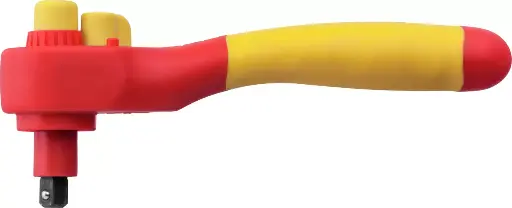 [43054] Ratchet wrench insulated for nut drivers 1/4" switchable 