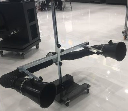 [BCRD-SPE] PAKOKAASUPOISTO KAKSOISPUTKILLE, KAKSI VAPAASTI SÄÄDETTÄVÄÄ SUULAKETTA