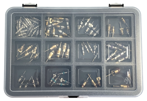 [VENTILKIT-12] YLEISVENTTIILISARJA 76 OSAA SIS. YF 12 ERI VENTTIILIÄ 