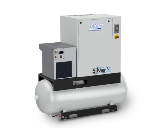 [4152045041] FIAC NEW SILVER NS SD-10/300 RUUVIKOMPRESSORI, 270L SÄILIÖ JA ILMAKUIVAIN, 7.5 KW 10 BAR 984 L/MIN INVERTTERIOHJATTU