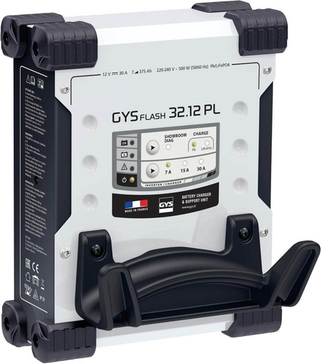 [027381] GYS FLASH 32.12 PL AKKUVARAAJA 30 A, 2,5 M KAAPELIT, SEINÄMALLI