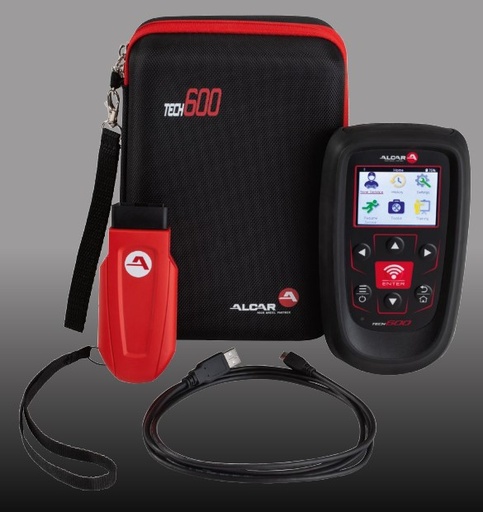 [STA600-40] ALCAR TECH600 OBDII TPMS-JÄRJESTELMIEN OHJELMOINTITYÖKALU SIS. 40KPL TUNNISTIMIA