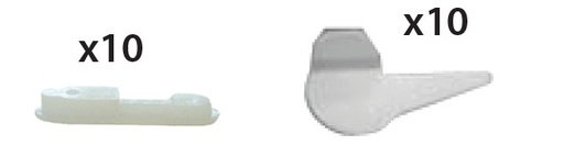 [8-11100369] MONDOLFO AS 9xx JA TWISTER ASENNUSPÄÄN MUOVISUOJA 10+10 KPL VALKOINEN PAINETTAVA EI RUUVIA