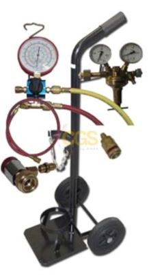 [N2STARTKIT134-1234-20] TYPPISARJA 20L KÄRRYLLÄ R134A JA R1234YF