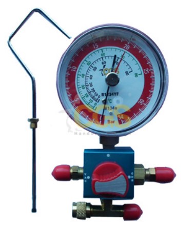 [B1WH] PRÜFARMATUR KOLBENVENTIL MANOMETER HOCHDRUCK KL 1,6 MIT SCHLEPPZEIGER