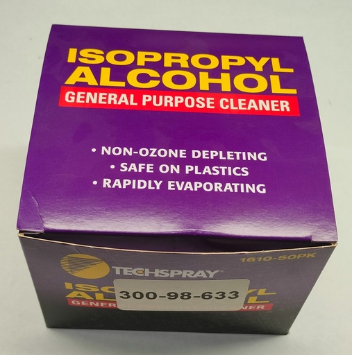 [300-98-633] PUHDISTUSPYYHKEET TECHSPRAY YKSITTÄISPAKATUT IPA PYYHKEET 50KPL