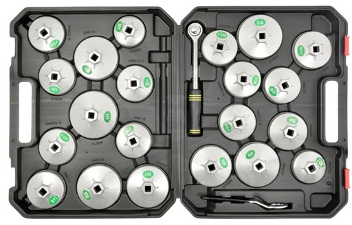 [61230015] YLEISMALLINEN ÖLJYNSUODATIN KUPPIAVAINSARJA 23 OSAA VÄÄNTIÖ 1/2' / 27MM